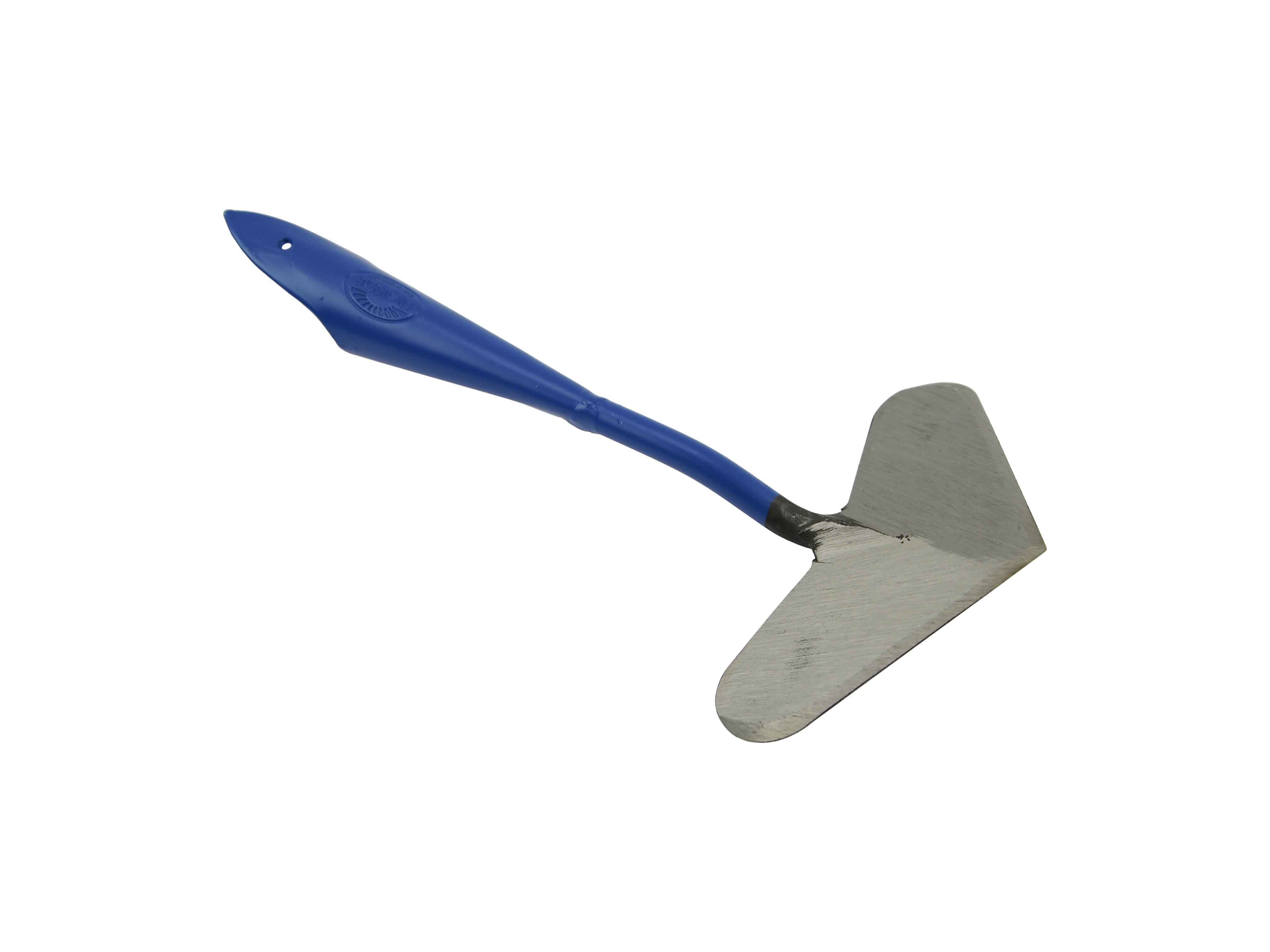 Dutch forged heartshaped pull'n push hoe  16cm blue,(head only)